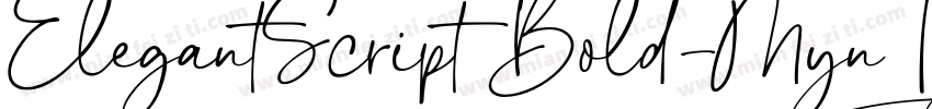 ElegantScript Bold字体转换